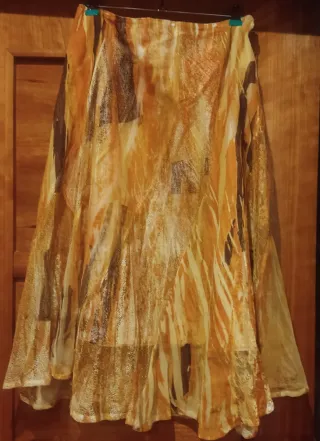 Falda Adolfo Domínguez Beige y Marrón