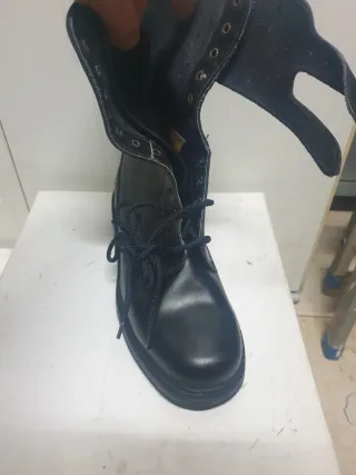 Anfibi militari n.43 marroni e neri