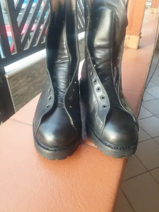 Anfibi militari n.43 marroni e neri