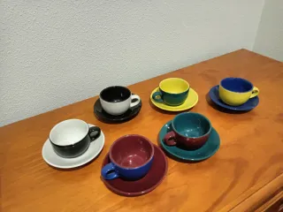 Juego de 6 tazas de café de cerámica