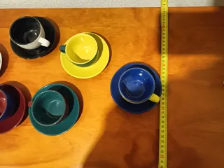 Juego de 6 tazas de café de cerámica