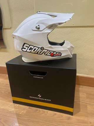 Casco Motocross Scorpion VX 16 EVO Air Blanco