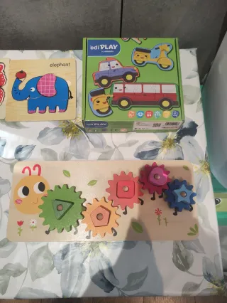Puzzles de madera educativos para niños