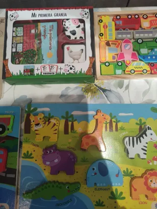 Puzzles de madera educativos para niños