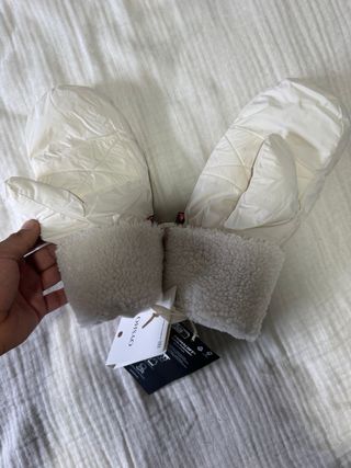Guantes Oysho Mujer Esquí Blancos