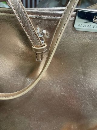 Bolso Adolfo Dominguez Línea U Dorado