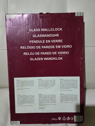 Orologio da parete moderno in vetro