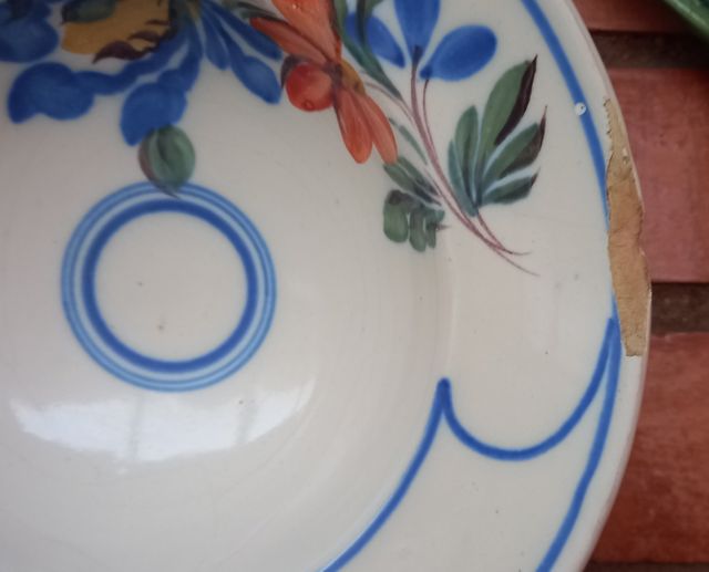 Bacinilla cerámica vintage decorada