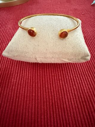 Bracciale ottone con pietre colorate