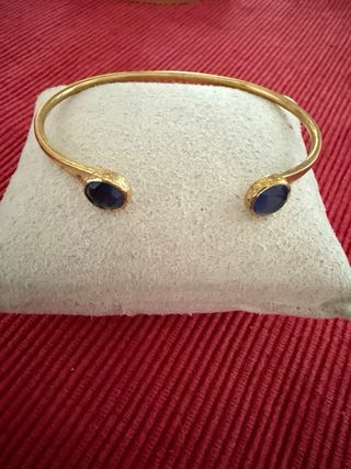 Bracciale ottone con pietre colorate