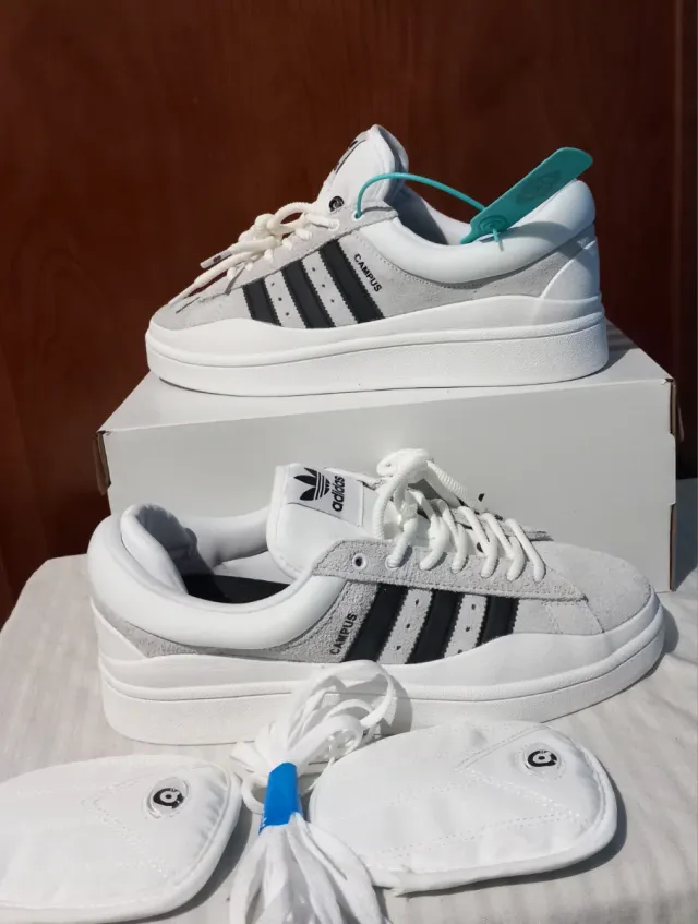 Adidas Campus Gris y Blanco