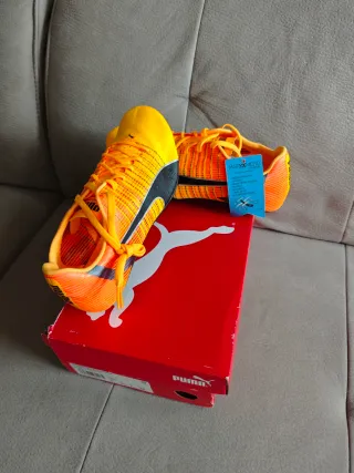 Zapatillas Puma Clavos Correr Naranja/Amarillo