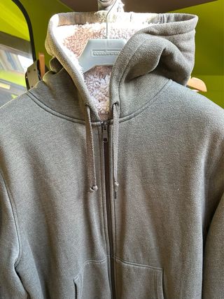 Chaqueta de invierno verde con forro borrego