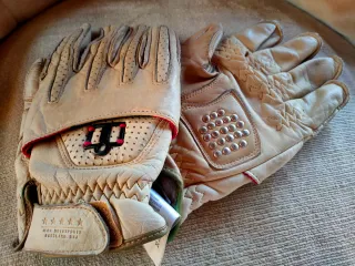 Guantes moto Icon Motorsports Beige/Plata