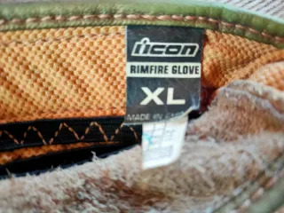 Guantes moto Icon Motorsports Beige/Plata