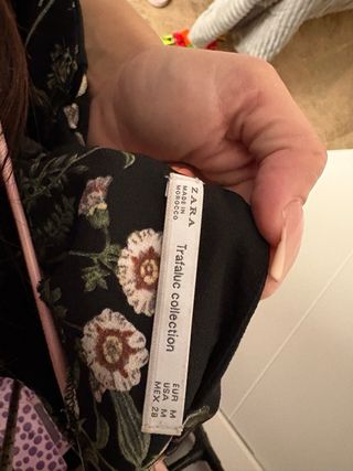 Vestido Zara Estampado Flores Talla M