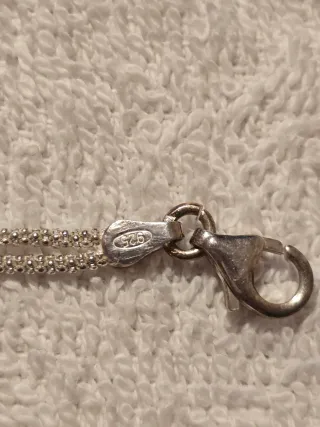 Pulsera de plata con eslabones