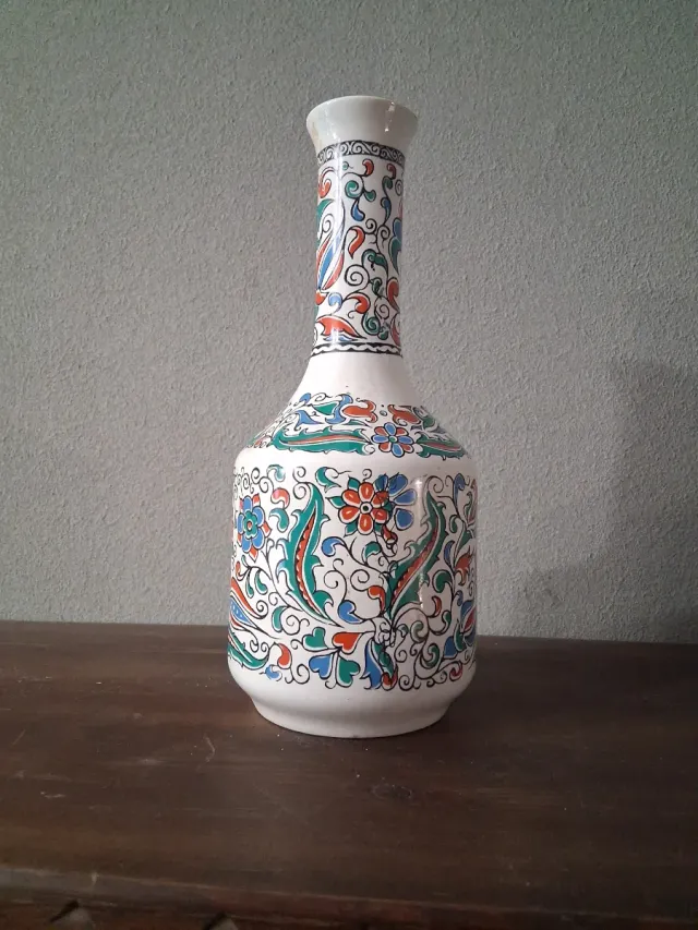 Vaso Ceramica Vintage Floreale