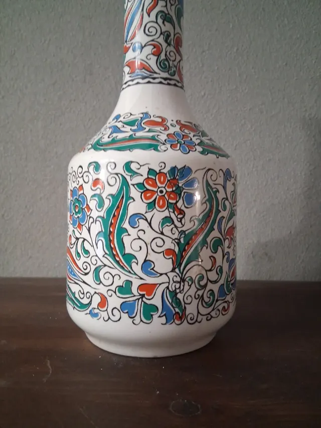 Vaso Ceramica Vintage Floreale