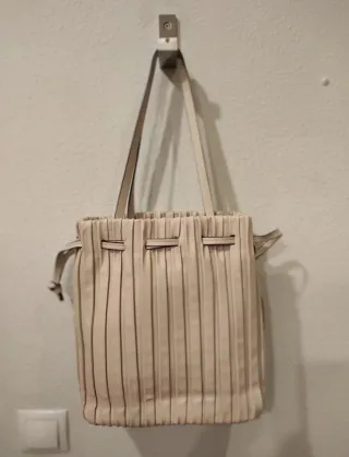 Bolso de mano beige