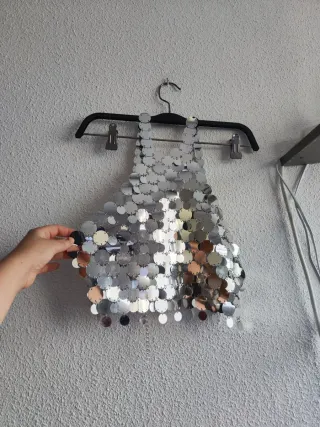 Top Lentejuelas Plata