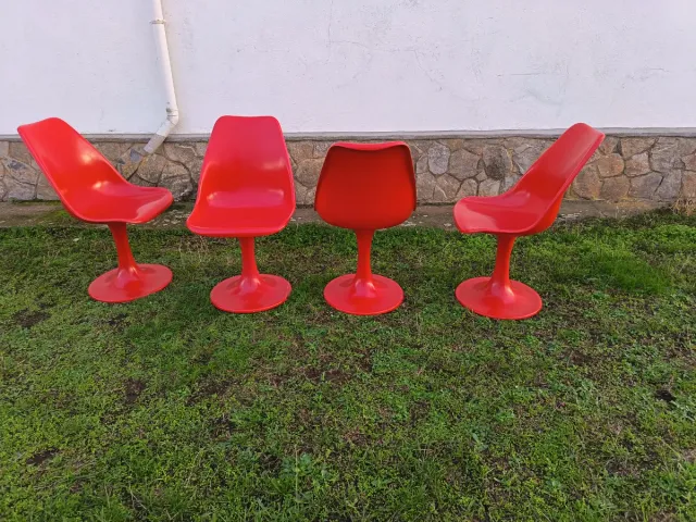 Mesa y 4 Sillas Tulip Años 60, 999e todo el conjun