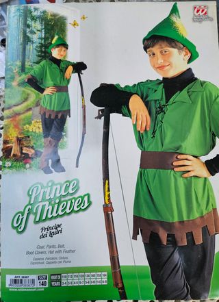 Costume Peter Pan, Principe dei ladri Taglia 140