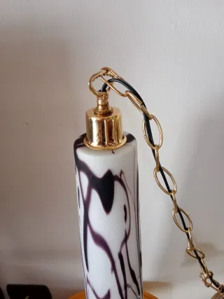 Lampadario in vetro e metallo