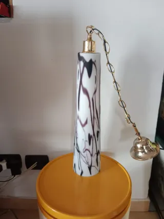 Lampadario in vetro e metallo