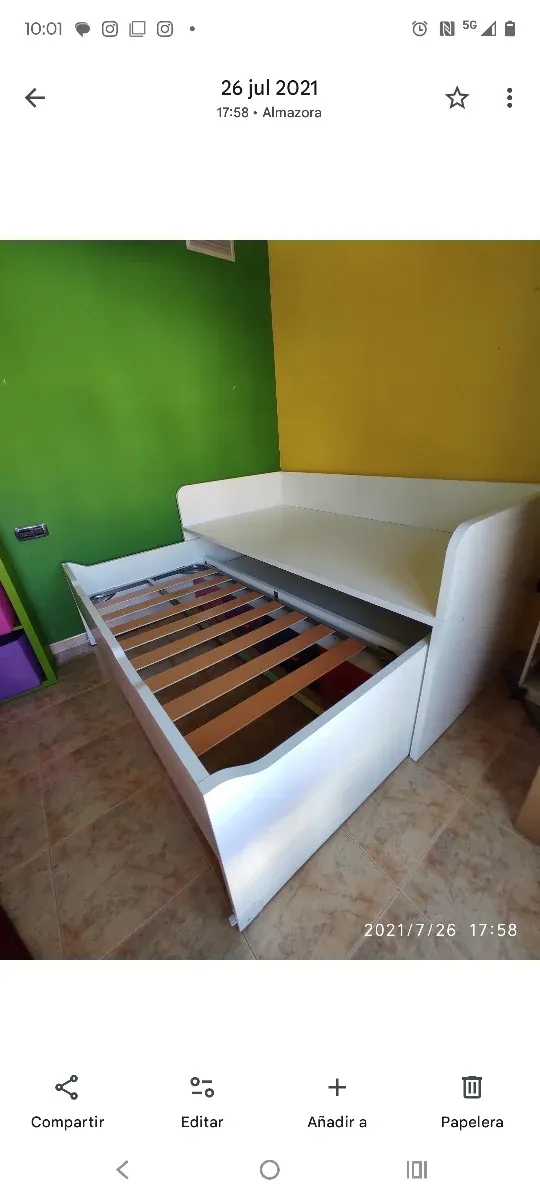 Cama nido doble blanca