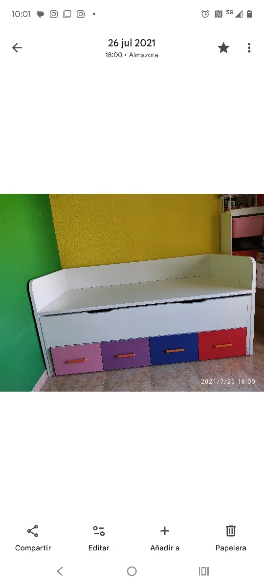 Cama nido doble blanca