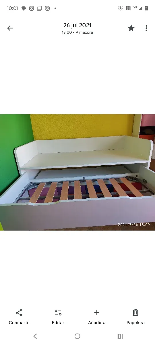 Cama nido doble blanca