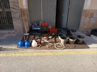 Lote Herramientas: Compresor, Taladros, Cubos