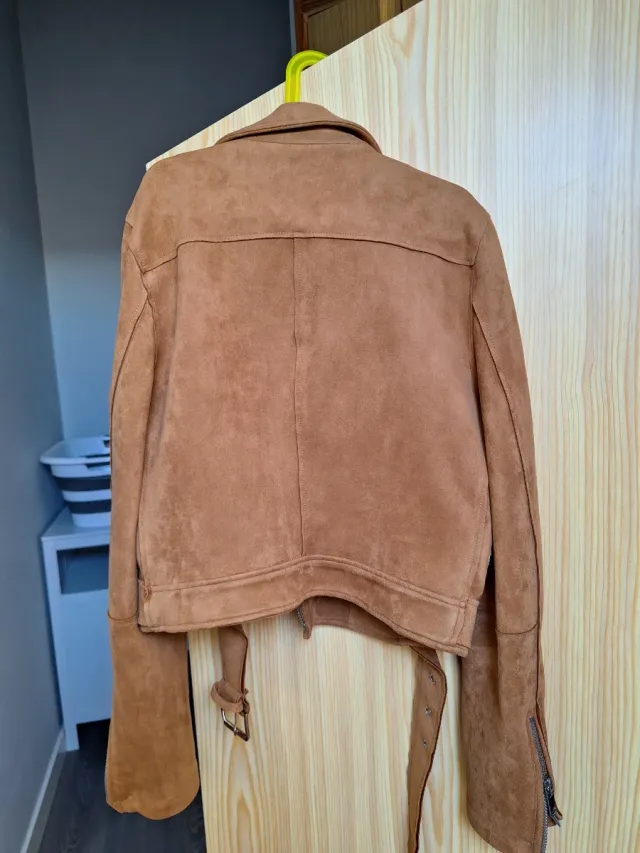 Cazadora Biker Stradivarius Camel Mujer