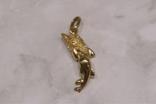 COLGANTE DELFINES, ORO 18K/1.7g