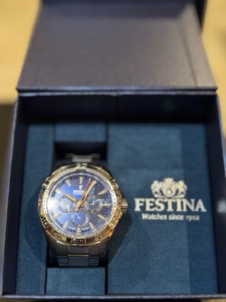Reloj Festina Cronógrafo Azul y Plateado