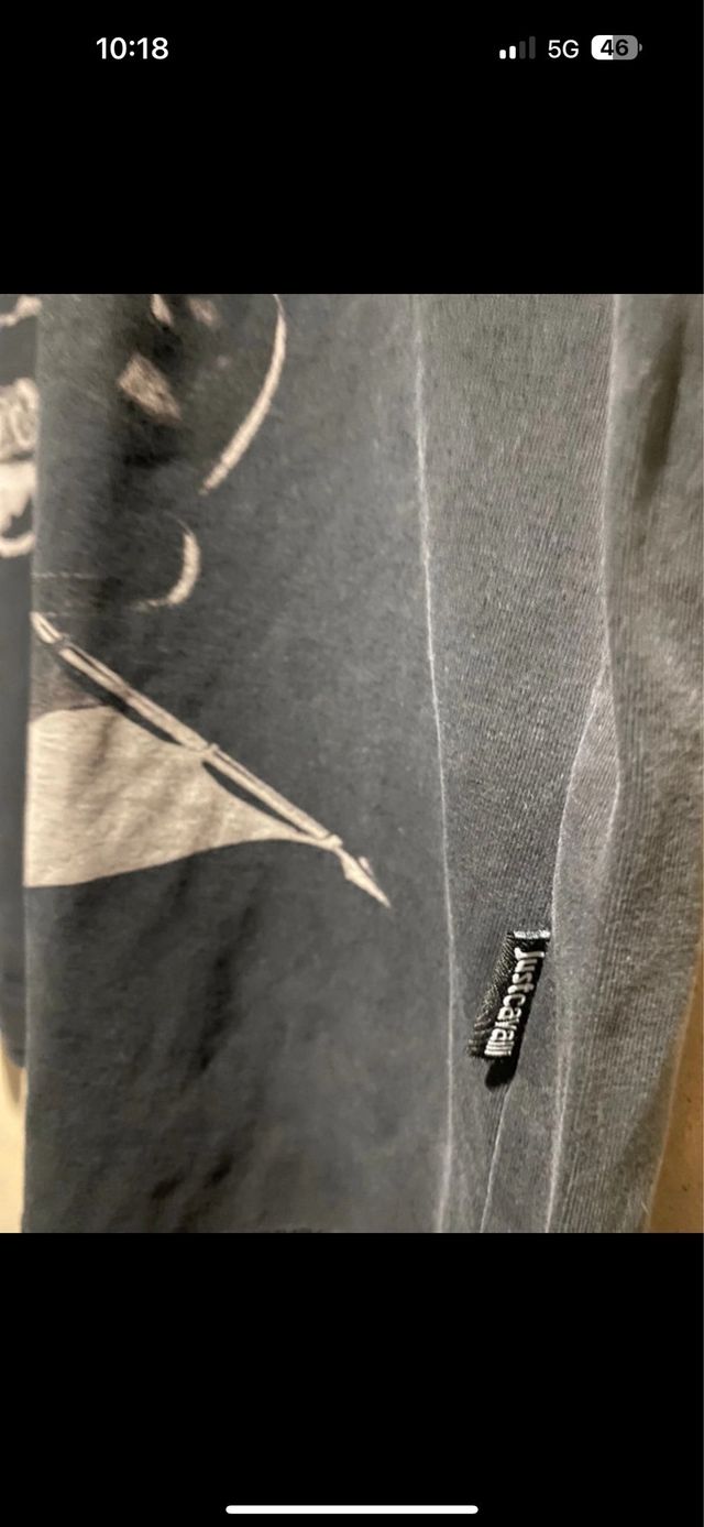 T-shirt Just Cavalli nera con stampa teschio