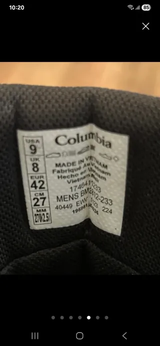 Botas senderismo Columbia hombre 42