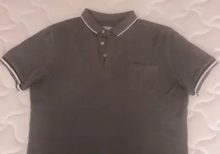 Polo Mango Gris Hombre