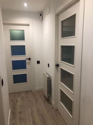 Puertas blancas lacadas con cristal 2 unidades