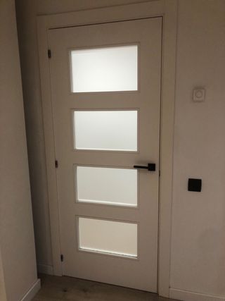 Puertas blancas lacadas con cristal 2 unidades
