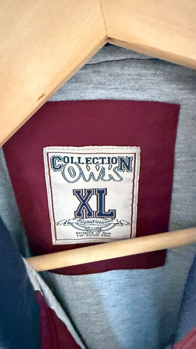 Cazadora Béisbol Kiabi Roja y Azul XL nueva