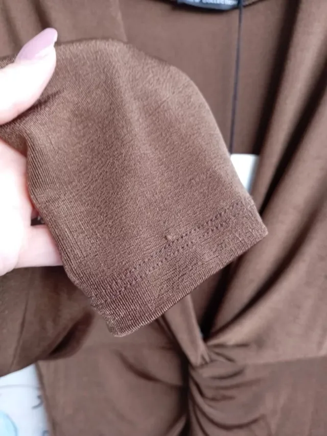 Abito lungo marrone bronzo