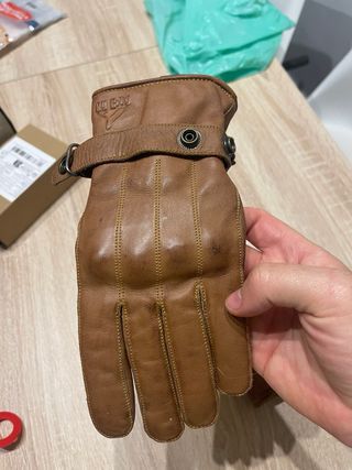 Guantes Moto Cuero BY CITY Marrón Mujer