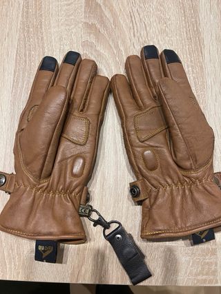 Guantes Moto Cuero BY CITY Marrón Mujer