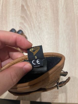 Guantes Moto Cuero BY CITY Marrón Mujer