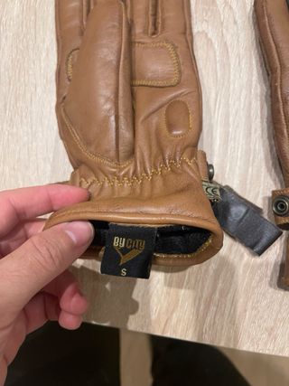 Guantes Moto Cuero BY CITY Marrón Mujer