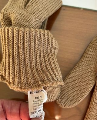 Guantes Burberry Beige/Marrón