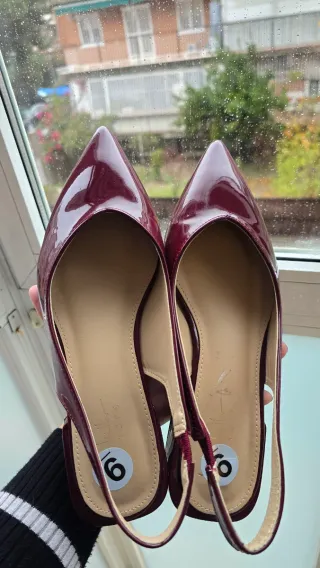 Zapatos Nicole Miller Tacon Bajo Morado Talla 39