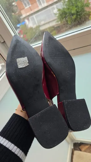 Zapatos Nicole Miller Tacon Bajo Morado Talla 39